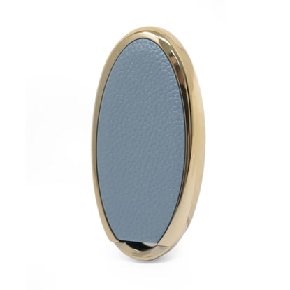 New-Aftermarket-Nano-High-Quality-Gold-Leather-Cover-For-Nissan-Remote-Key-4-Buttons-Gray-Color-NS-A13J4A---Emirates-Keys