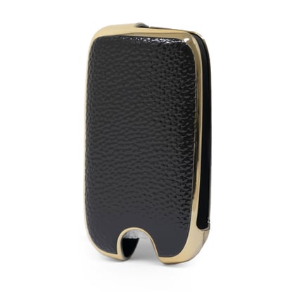 New-Aftermarket-Nano-High-Quality-Gold-Leather-Cover-For-Roewe-Flip-Remote-Key-3-Buttons-Black-Color-RW-A13J---Emirates-Keys