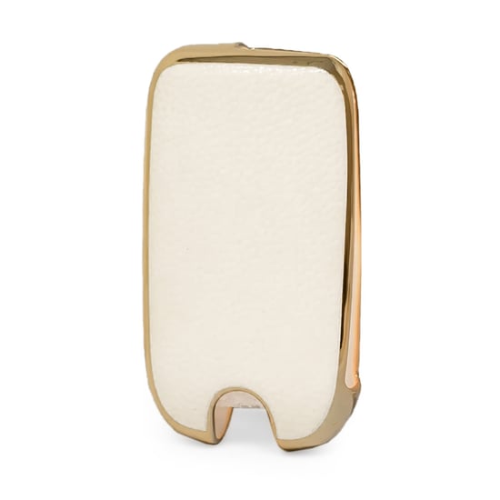 New-Aftermarket-Nano-High-Quality-Gold-Leather-Cover-For-Roewe-Flip-Remote-Key-3-Buttons-White-Color-RW-A13J---Emirates-Keys