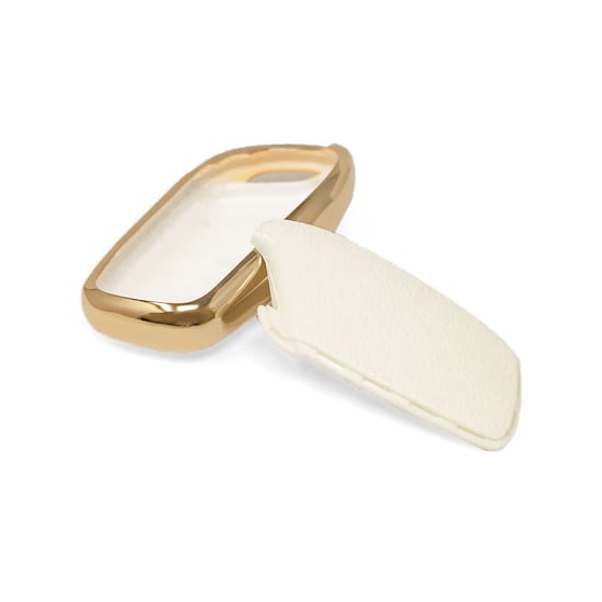 New-Aftermarket-Nano-High-Quality-Gold-Leather-Cover-For-Roewe-Remote-Key-3-Buttons-White-Color-RW-B13J---Emirates-Keys