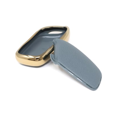 New-Aftermarket-Nano-High-Quality-Gold-Leather-Cover-For-Roewe-Remote-Key-3-Buttons-Gray-Color-RW-B13J---Emirates-Keys