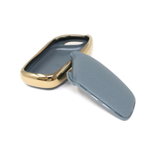 New-Aftermarket-Nano-High-Quality-Gold-Leather-Cover-For-Roewe-Remote-Key-3-Buttons-Gray-Color-RW-B13J---Emirates-Keys