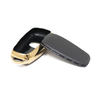 New-Aftermarket-Nano-High-Quality-Gold-Leather-Cover-For-Subaru-Remote-Key-3-Buttons-Black-Color-SBR-A13J---Emirates-Keys