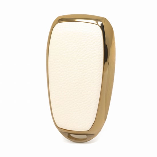 New-Aftermarket-Nano-High-Quality-Gold-Leather-Cover-For-Subaru-Remote-Key-3-Buttons-White-Color-SBR-A13J---Emirates-Keys
