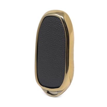 New-Aftermarket-Nano-High-Quality-Gold-Leather-Cover-For-Tesla-Remote-Key-3-Buttons-Black-Color-TSL-C13J---Emirates-Keys