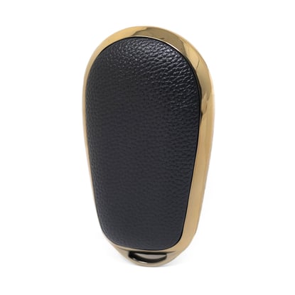 New-Aftermarket-Nano-High-Quality-Gold-Leather-Cover-For-NIO-Remote-Key-4-Buttons-Black-Color-NIO-A13J---Emirates-Keys