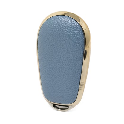 New-Aftermarket-Nano-High-Quality-Gold-Leather-Cover-For-NIO-Remote-Key-4-Buttons-Gray-Color-NIO-A13J---Emirates-Keys