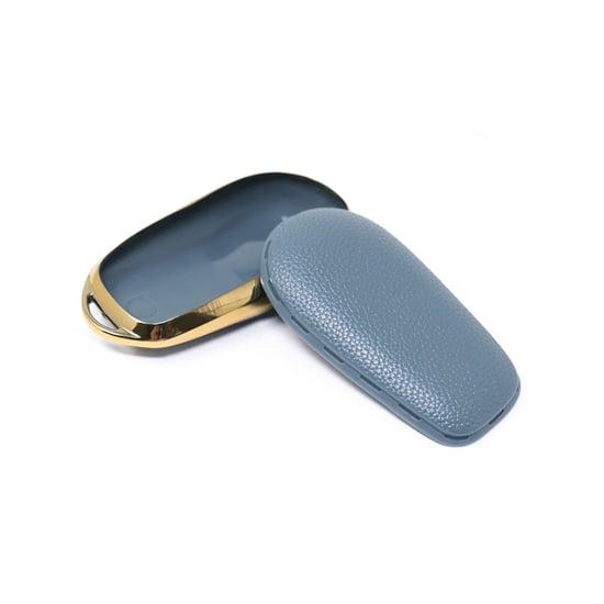 New-Aftermarket-Nano-High-Quality-Gold-Leather-Cover-For-NIO-Remote-Key-4-Buttons-Gray-Color-NIO-A13J---Emirates-Keys