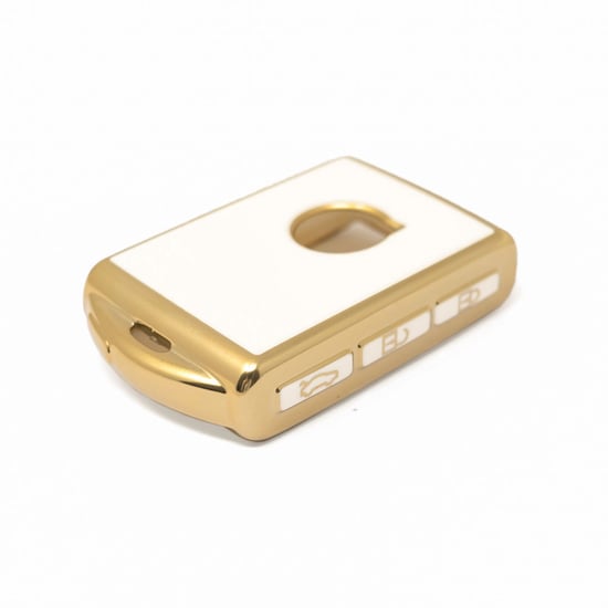 New-Aftermarket-Nano-High-Quality-Gold-Leather-Cover-For-Volvo-Remote-Key-4-Buttons-White-Color-VOL-A13J----Emirates-Keys