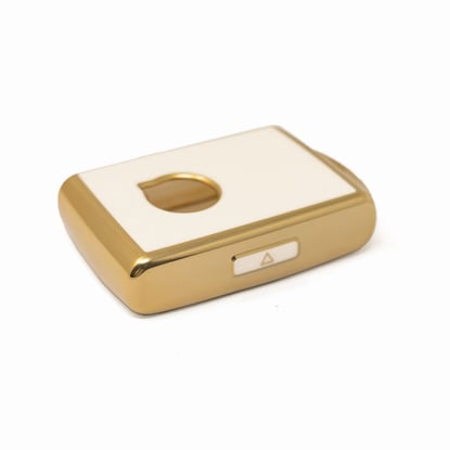 New-Aftermarket-Nano-High-Quality-Gold-Leather-Cover-For-Volvo-Remote-Key-4-Buttons-White-Color-VOL-A13J----Emirates-Keys