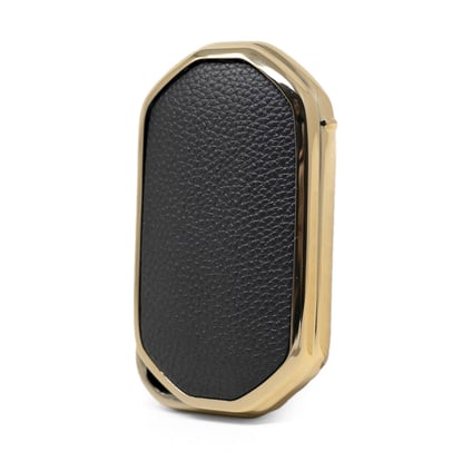 New-Aftermarket-Nano-High-Quality-Gold-Leather-Cover-For-Wuling-Remote-Key-3-Buttons-Black-Color-WL-B13J----Emirates-Keys