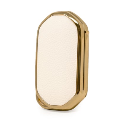 New-Aftermarket-Nano-High-Quality-Gold-Leather-Cover-For-Wuling-Remote-Key-3-Buttons-White-Color-WL-B13J----Emirates-Keys