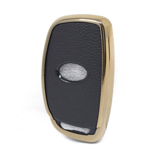 New-Aftermarket-Nano-High-Quality-Gold-Leather-Cover-For-Hyundai-Remote-Key-3-Buttons-Black-Color-HY-A13J3A----Emirates-Keys