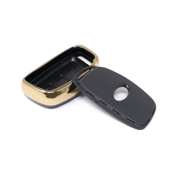 New-Aftermarket-Nano-High-Quality-Gold-Leather-Cover-For-Hyundai-Remote-Key-3-Buttons-Black-Color-HY-A13J3A----Emirates-Keys