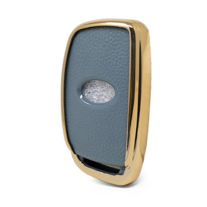 New-Aftermarket-Nano-High-Quality-Gold-Leather-Cover-For-Hyundai-Remote-Key-3-Buttons-Gray-Color-HY-A13J3A----Emirates-Keys