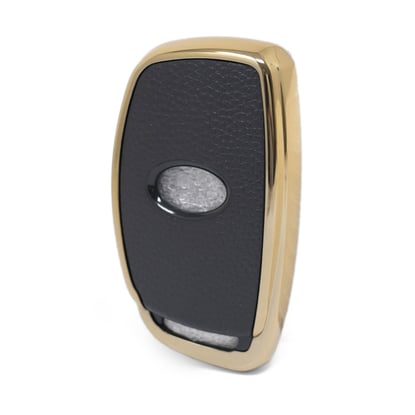 New-Aftermarket-Nano-High-Quality-Gold-Leather-Cover-For-Hyundai-Remote-Key-3-Buttons-Black-Color-HY-A13J3B---Emirates-Keys