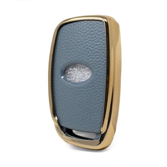 New-Aftermarket-Nano-High-Quality-Gold-Leather-Cover-For-Hyundai-Remote-Key-3-Buttons-Gray--Color-HY-A13J3B---Emirates-Keys