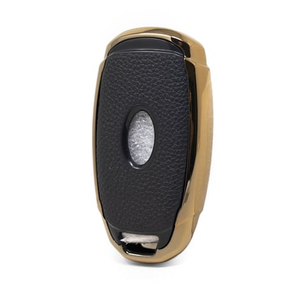 New-Aftermarket-Nano-High-Quality-Gold-Leather-Cover-For-Hyundai-Remote-Key-3-Buttons-Black-Color-HY-D13J---Emirates-Keys
