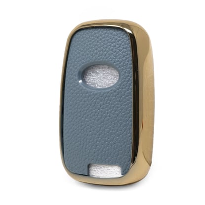 New-Aftermarket-Nano-High-Quality-Gold-Leather-Cover-For-Hyundai-Remote-Key-3-Buttons-Gray-Color-HY-G13J---Emirates-Keys