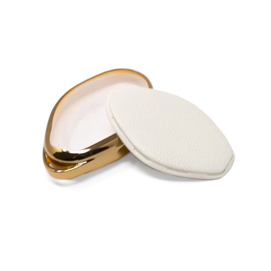 New-Aftermarket-Nano-High-Quality-Gold-Leather-Cover-For-Xpeng-Remote-Key-4-Buttons-White-Color-XP-B13J---Emirates-Keys
