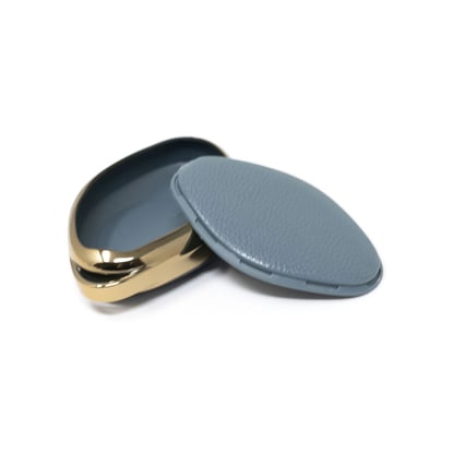 New-Aftermarket-Nano-High-Quality-Gold-Leather-Cover-For-Xpeng-Remote-Key-4-Buttons-Gray--Color-XP-B13J---Emirates-Keys