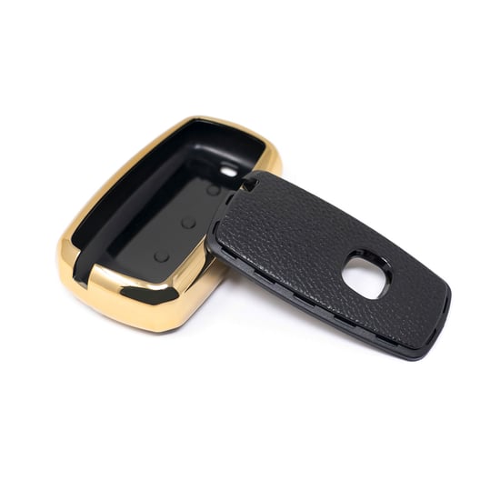 New-Aftermarket-Nano-High-Quality-Gold-Leather-Cover-For-Changan-Remote-Key-3-Buttons-Black-Color-CA-A13J---Emirates-Keys