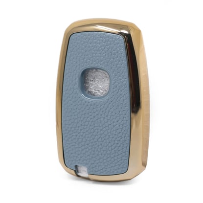 New-Aftermarket-Nano-High-Quality-Gold-Leather-Cover-For-Changan-Remote-Key-3-Buttons-Gray-Color-CA-A13J---Emirates-Keys