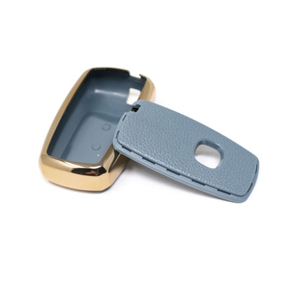 New-Aftermarket-Nano-High-Quality-Gold-Leather-Cover-For-Changan-Remote-Key-3-Buttons-Gray-Color-CA-A13J---Emirates-Keys