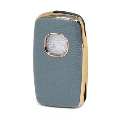 New-Aftermarket-Nano-High-Quality-Gold-Leather-Cover-For-Changan-Flip-Remote-Key-3-Buttons-Gray--Color-CA-B13J---Emirates-Keys