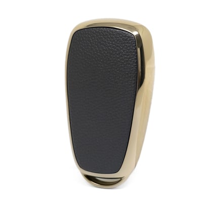 New-Aftermarket-Nano-High-Quality-Gold-Leather-Cover-For-Changan-Remote-Key-5-Buttons-Black-Color-CA-C13J5---Emirates-Keys