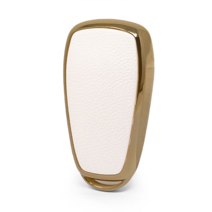 New-Aftermarket-Nano-High-Quality-Gold-Leather-Cover-For-Changan-Remote-Key-5-Buttons-White-Color-CA-C13J5---Emirates-Keys