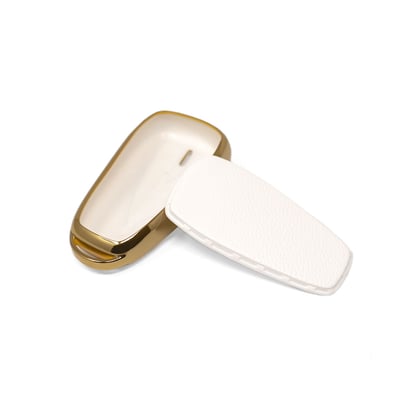 New-Aftermarket-Nano-High-Quality-Gold-Leather-Cover-For-Changan-Remote-Key-5-Buttons-White-Color-CA-C13J5---Emirates-Keys