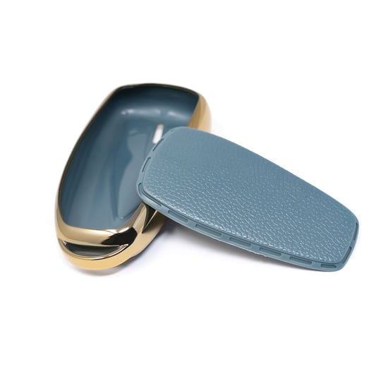 New-Aftermarket-Nano-High-Quality-Gold-Leather-Cover-For-Changan-Remote-Key-5-Buttons-Gray-Color-CA-C13J5---Emirates-Keys