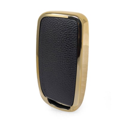 New-Aftermarket-Nano-High-Quality-Gold-Leather-Cover-For-Changan-Remote-Key-4-Buttons-Black-Color-CA-D13J---Emirates-Keys