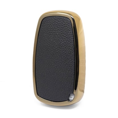 New-Aftermarket-Nano-High-Quality-Gold-Leather-Cover-For-Great-Wall-Remote-Key-3-Buttons-Black-Color-GW-A13J---Emirates-Keys