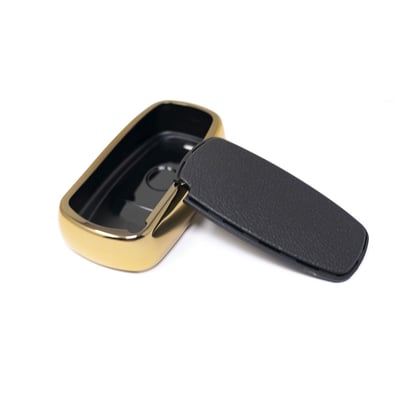 New-Aftermarket-Nano-High-Quality-Gold-Leather-Cover-For-Great-Wall-Remote-Key-3-Buttons-Black-Color-GW-A13J---Emirates-Keys