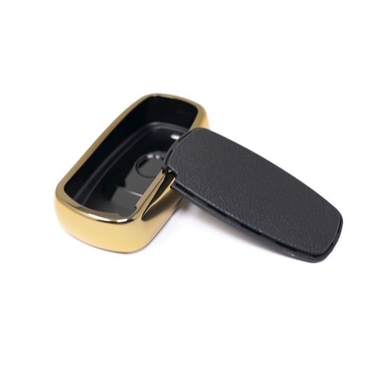 New-Aftermarket-Nano-High-Quality-Gold-Leather-Cover-For-Great-Wall-Remote-Key-3-Buttons-Black-Color-GW-A13J---Emirates-Keys