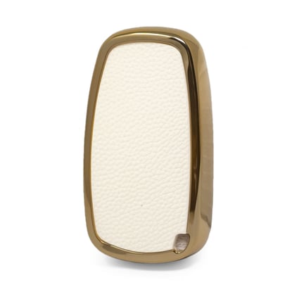 New-Aftermarket-Nano-High-Quality-Gold-Leather-Cover-For-Great-Wall-Remote-Key-3-Buttons-White-Color-GW-A13J---Emirates-Keys