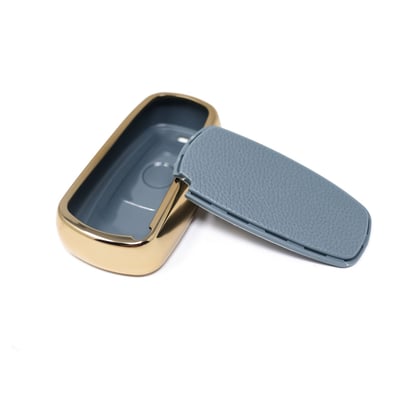 New-Aftermarket-Nano-High-Quality-Gold-Leather-Cover-For-Great-Wall-Remote-Key-3-Buttons-Gray-Color-GW-A13J---Emirates-Keys