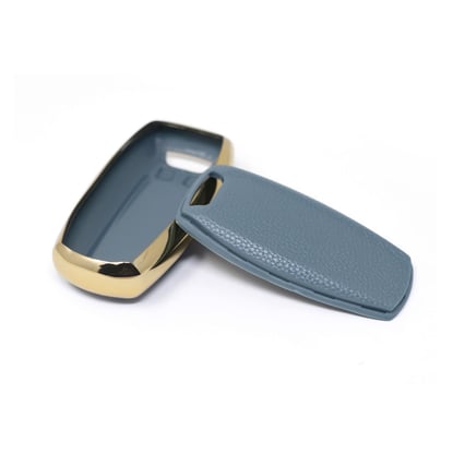 New-Aftermarket-Nano-High-Quality-Gold-Leather-Cover-For-Great-Wall-Remote-Key-4-Buttons-Gray-Color-GW-B13J---Emirates-Keys