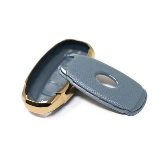 New-Aftermarket-Nano-High-Quality-Gold-Leather-Cover-For-Hyundai-Remote-Key-3-Buttons-Gray-Color-HY-D13J---Emirates-Keys