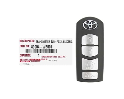 Brand-NEW-Toyota-Yaris-2017-2019-Genuine-OEM-Smart-Remote-Key-4-Buttons-315MHz-89904-WB001---FCCID:-WAZSKE13D01---Emirates-Keys