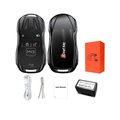 New-Aftermarket-LCD-Universal-Smart-Key-Kit-With-Keyless-Entry-And-IOS-Car-Porsche-Style-Location-Tracking-System-Black-Color---Emirates-Keys