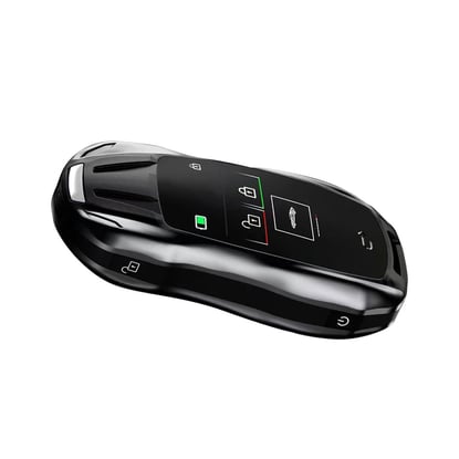 New-Aftermarket-LCD-Universal-Smart-Key-Kit-With-Keyless-Entry-And-IOS-Car-Porsche-Style-Location-Tracking-System-Black-Color---Emirates-Keys