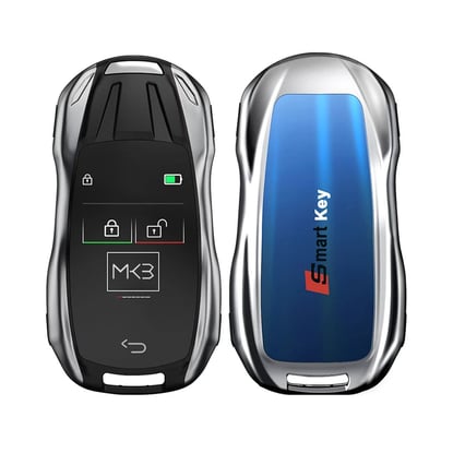 New-Aftermarket-LCD-Universal-Smart-Key-Kit-With-Keyless-Entry-And-IOS-Car-Porsche-Style-Location-Tracking-System-Silver-Color---Emirates-Keys