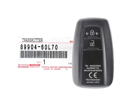 BRAND-New-Toyota-Land-Cruiser-Prado-2018-2019-Smart-Key-Remote-2-Buttons-433MHz-89904-60L70--FCCID-:-14FCF---Emirates-Keys