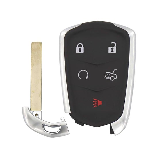 Cadillac-Smart-Remote-Key-Shell-4+1-Button-Sedan-Trunk-Type-Blade