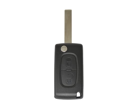NEW-Citroen-Peugeot-307-Flip-Remote-Key-Shell-2-Buttons-with-Battery-Holder-HU83-Blade