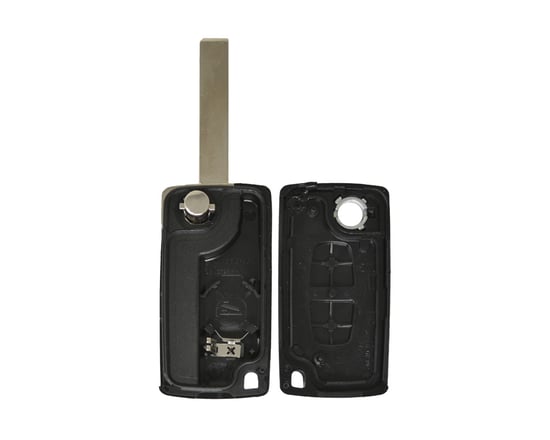 New-Aftermarket-Citroen-Peugeot-307-Flip-Remote-Key-Shell-2-Buttons-with-Battery-Holder-va2-Blade-High-Quality-Low-Price---Emirates-Keys