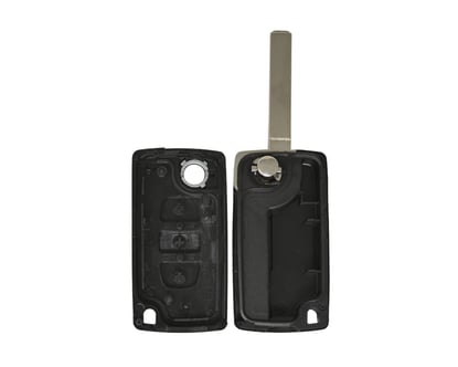 Picture of Peugeot Flip Remote Key Shell 3 Button without Battery Holder